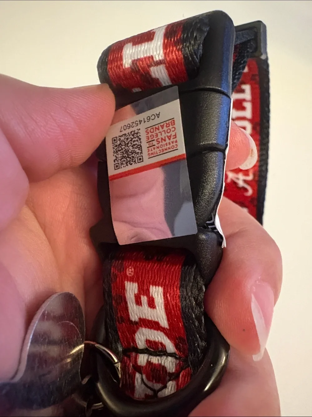 Red 'Roll Tide' Adjustable Dog Collar with Bone ID Tag new